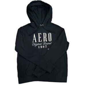Aeropostale Logo Pullover Hoodie Black Size XS New with Tags